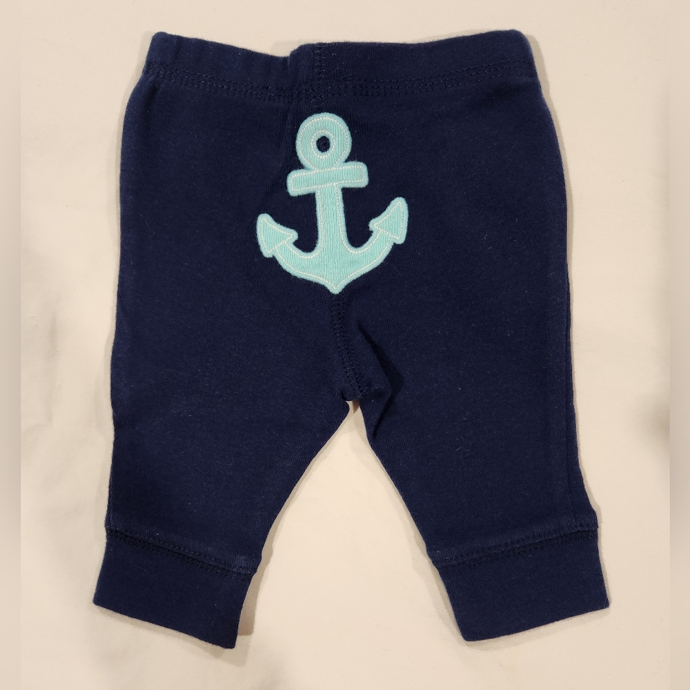 Carter's Boy's 'Ahoy Little Matey' 3 piece Set Orange & White Stripe Size NB NWT - Picture 9 of 10